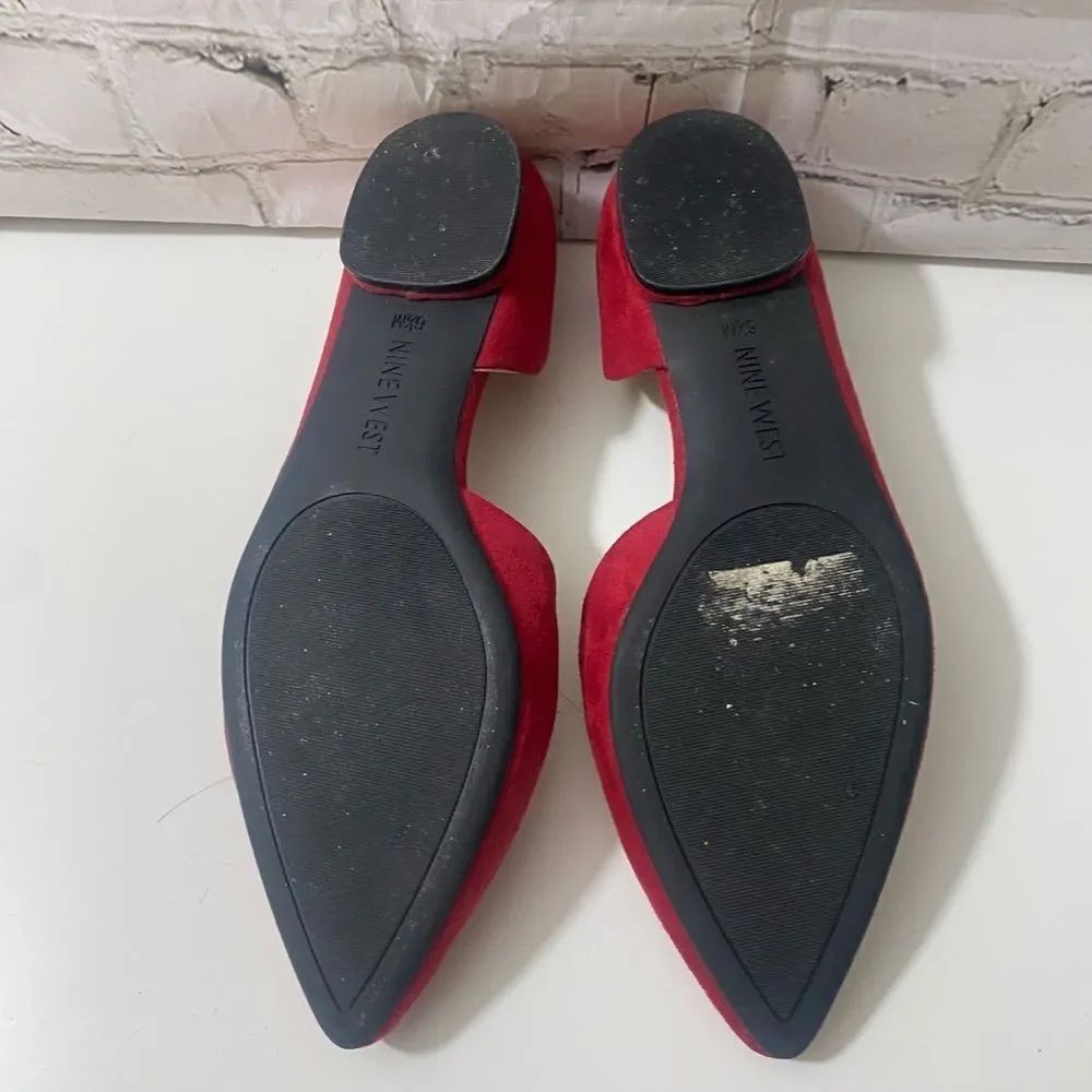 Red Suede Flats - Picture 8 of 9